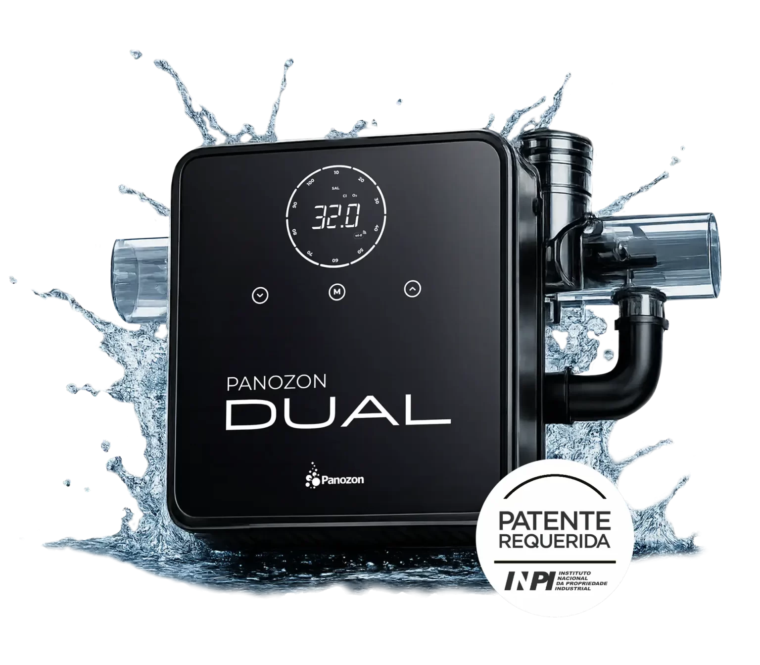 Equipamento Panozon Dual com jatos de água ao redor